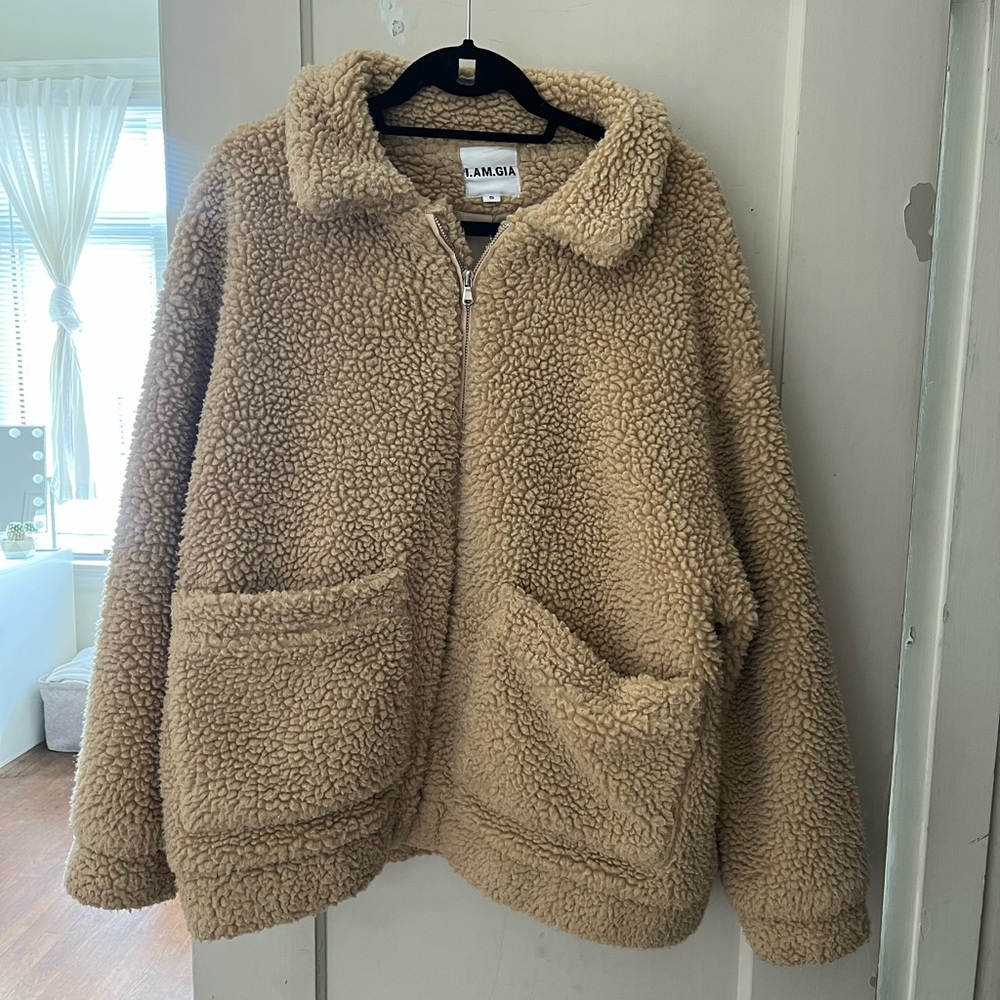 Moda Tan Sherpa Jacket